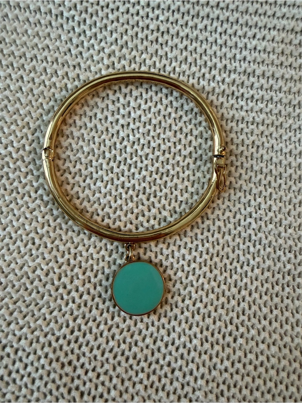 kate spade Gold-Tone Bracelet with Turquoise Disc Charm wedding something blue